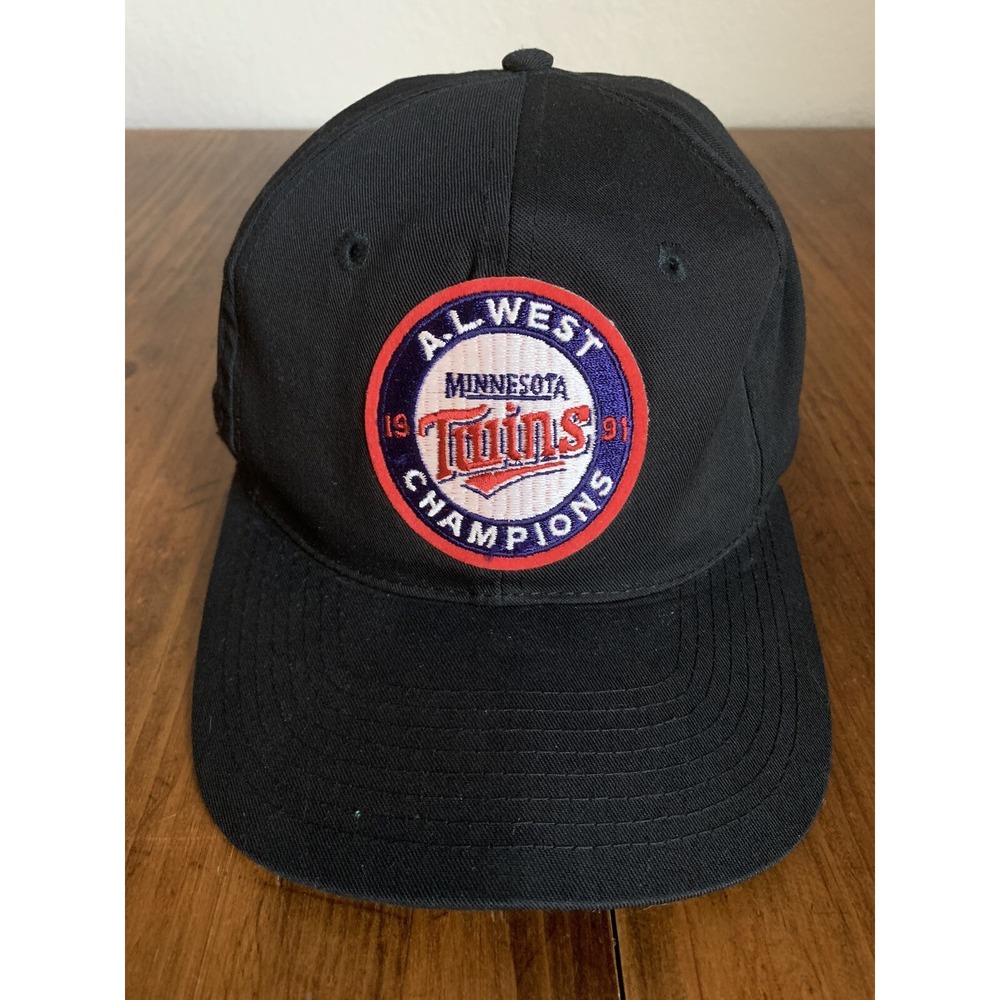 Vintage Minnesota Twins Snapback Hat Champions 1991 Baseball Cap AL West
